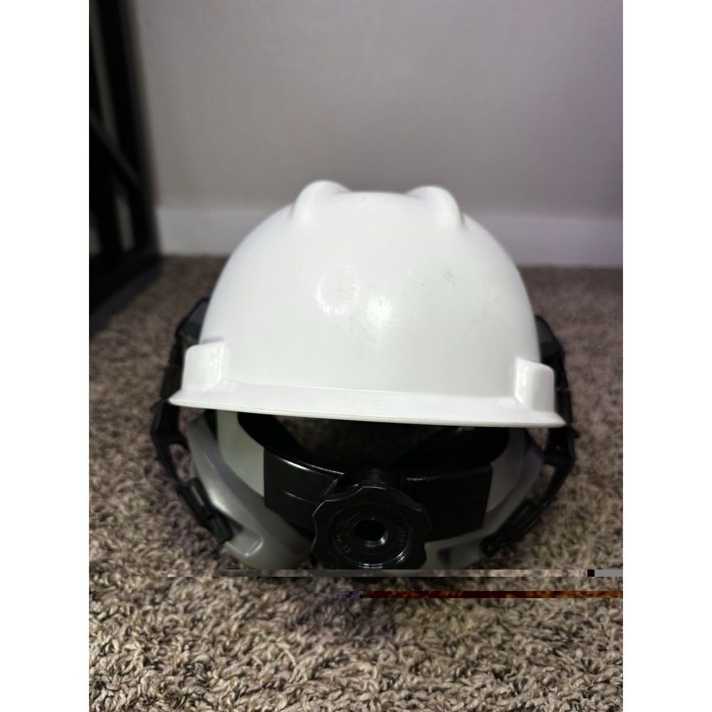 MSA White Protective Hard Hat Helmet Medium Type 1 Class E Construction Mining - Picture 3 of 7